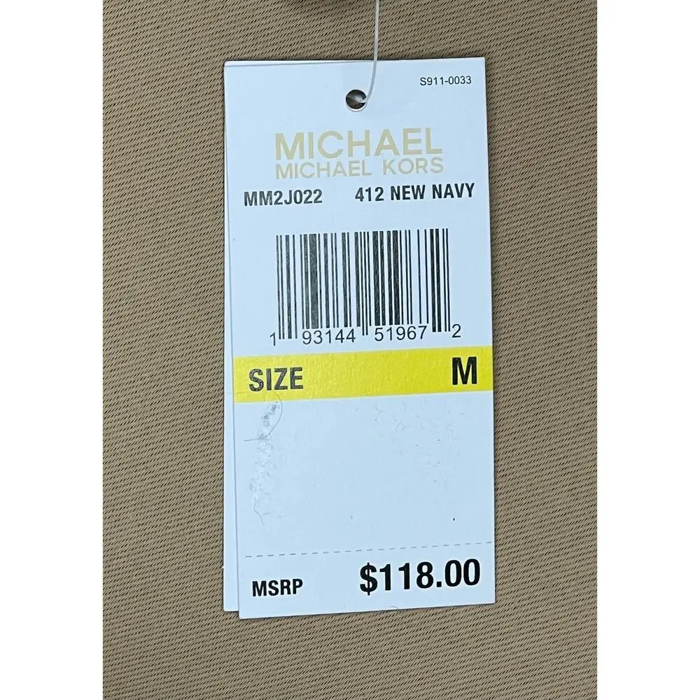 Michael Kors New Navy Underwire Baby Doll Tankini M NWT